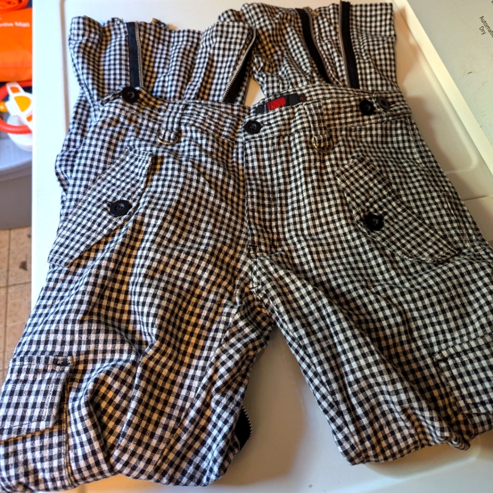 VINTAGE TRIPP NYC Y2K Gingham Cargo Zip Flare Hot Topic 2001 Punk Grunge Emo 5